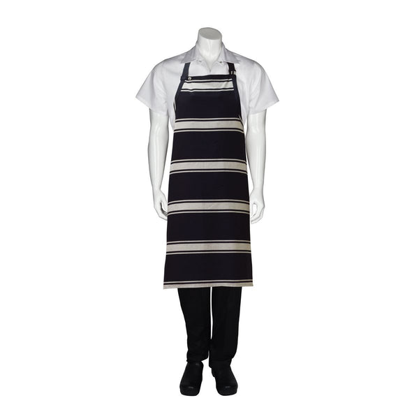 BSBA Chef Works Bib Apron Butcher Striped Globe Importers Adelaide Hospitality Supplies
