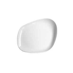 CKP-11004 Cookplay Yayoi White Glazed Flat Plate 230x200x35mm Globe Importers Adelaide Hospitality Supplies