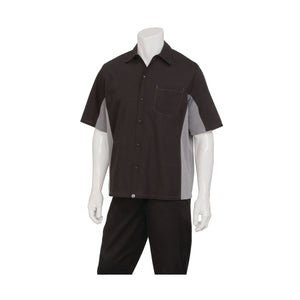 CSMC-BLM-4XL Universal Contrast Shirt Men Grey Globe Importers Adelaide Hospitality Supplies