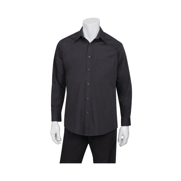 D150-BLK-3XL Basic Dress Shirt Men Black Globe Importers Adelaide Hospitality Supplies
