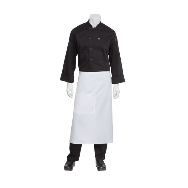 F24-WHT Chef Works 3/4 Bistro Apron Globe Importers Adelaide Hospitality Supplies