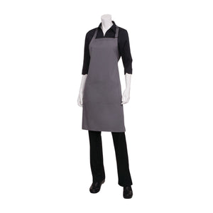 F8-GRY Chef Works Bib Apron Globe Importers Adelaide Hospitality Supplies