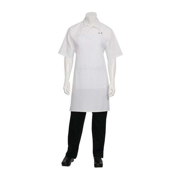 F8-WHT Chef Works Bib Apron Globe Importers Adelaide Hospitality Supplies