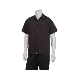 KCBL-4XL Utility Cook Shirt Men Black Globe Importers Adelaide Hospitality Supplies