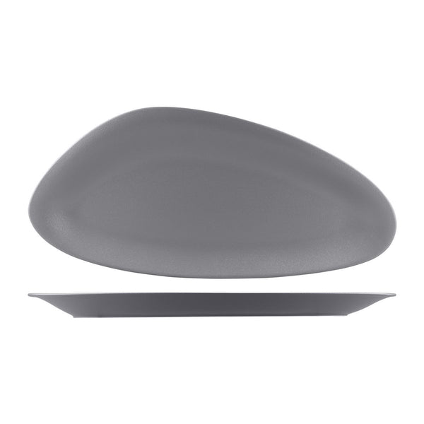 72.NFBC500.GY RAK Neofusion Stone Oval Platter 500x230mm Globe Importers Adelaide Hospitality Supplies