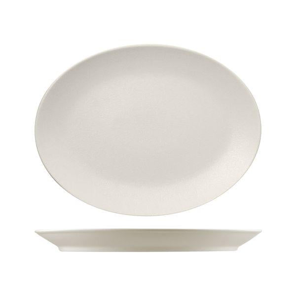 NFNNOP36WH RAK Neo Fusion Sand Oval Coupe Platter Globe Importers Adelaide Hospitality Supplies