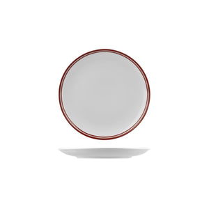 NPR21-R RAK Porcelain Nano Cru Red Round Coupe Plate Globe Importers Adelaide Hospitality Supplies