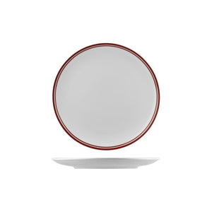 NPR24-R RAK Porcelain Nano Cru Red Round Coupe Plate Globe Importers Adelaide Hospitality Supplies
