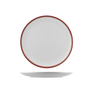NPR27-R RAK Porcelain Nano Cru Red Round Coupe Plate Globe Importers Adelaide Hospitality Supplies