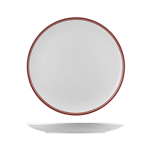 NPR31-R RAK Porcelain Nano Cru Red Round Coupe Plate Globe Importers Adelaide Hospitality Supplies