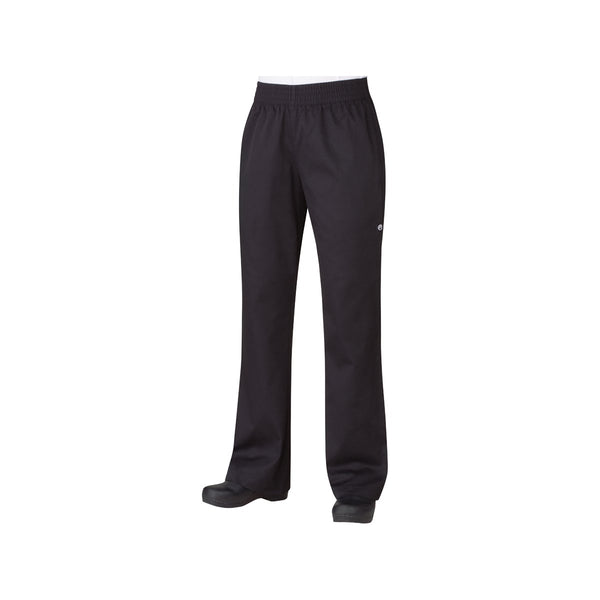PW005-BLK-3XL Chef Works Essential Baggy Chef Pants Women Globe Importers Adelaide Hospitality Supplies