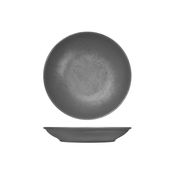 RK0230-GY RAK Porcelain Karbon Shale Round Coupe Bowl Globe Importers Adelaide Hospitality Supplies
