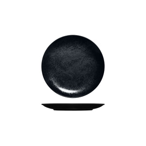 RK3180-BK RAK Porcelain Karbon Black Round Coupe Plate Globe Importers Adelaide Hospitality Supplies
