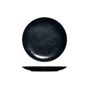 RK3210-BK RAK Porcelain Karbon Black Round Coupe Plate Globe Importers Adelaide Hospitality Supplies