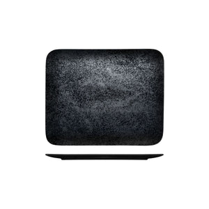 RK8333-BK RAK Porcelain Karbon Black Rectangular Coupe Plate Globe Importers Adelaide Hospitality Supplies