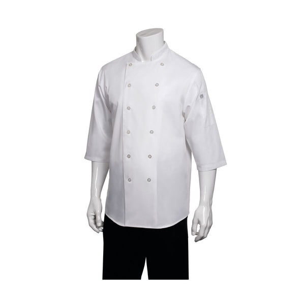 S100-WHT-3XL Chef Works Lisbon Chef Jacket Globe Importers Adelaide Hospitality Supplies