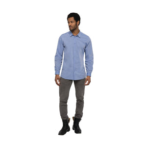SHC06-BLU-3XL Modern Chambray Dress Shirt Men Blue Globe Importers Adelaide Hospitality Supplies