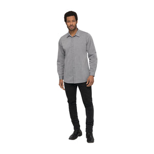 SHC06-GRY-3XL Modern Chambray Dress Shirt Men Grey Globe Importers Adelaide Hospitality Supplies