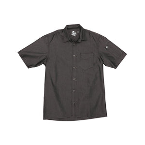 SKS002-BLK-3XL Detroit Short Sleeve Denim Shirt Men Black Globe Importers Adelaide Hospitality Supplies