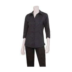 WA34-BLK-2XL Finesse Shirt Women Black Globe Importers Adelaide Hospitality Supplies