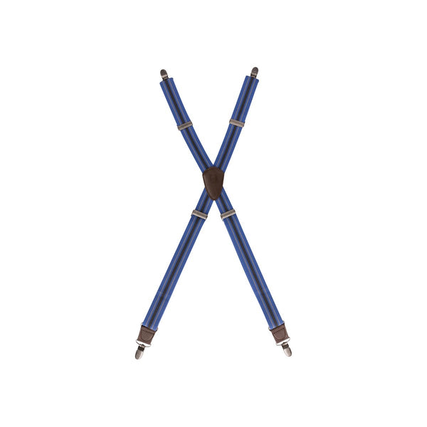 XNS02-BBC Chef Works Urban Collection Berkeley Apron Suspender Blue / Brown Globe Importers